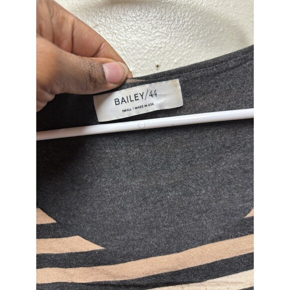 Bailey 44 Anthropologie Striped Knit Column Dress S Midi Tiered Scoop Bodycon - Picture 3 of 9